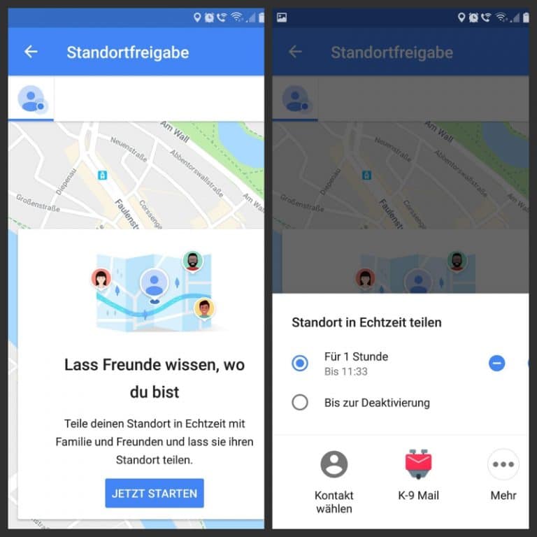 Eigenen Standort über Google Maps in Echtzeit teilen - BitReporter