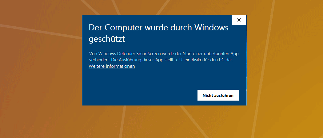 Windows 10 Smartscreen verhindert Installation Beitragsbild
