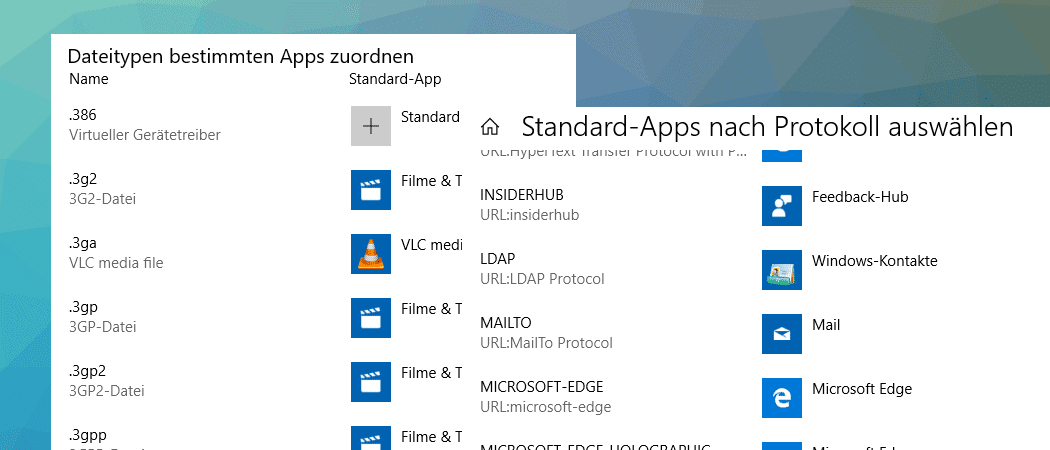 Windows 10 Standard Apps wählen Beitreagsbild