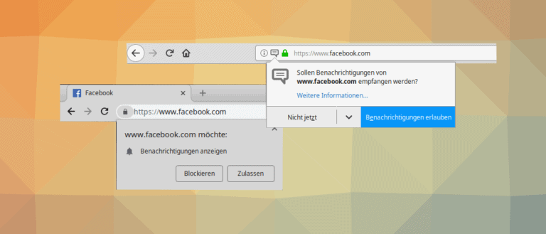 Benachrichtigungen in Firefox/Chrome/Edge deaktivieren