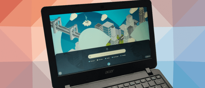 Laptop mit Cloudready Chrome OS