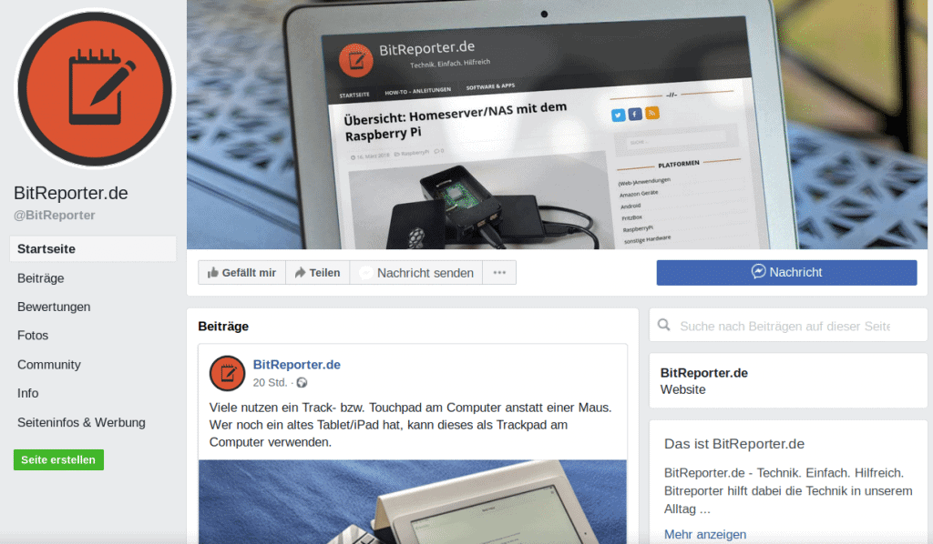 Bitreporter.de auf Facebook