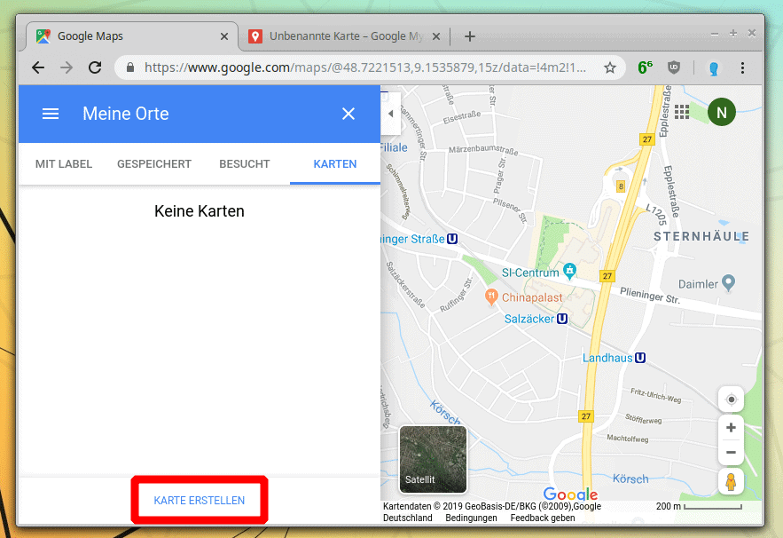 Google Maps Karte erstellen