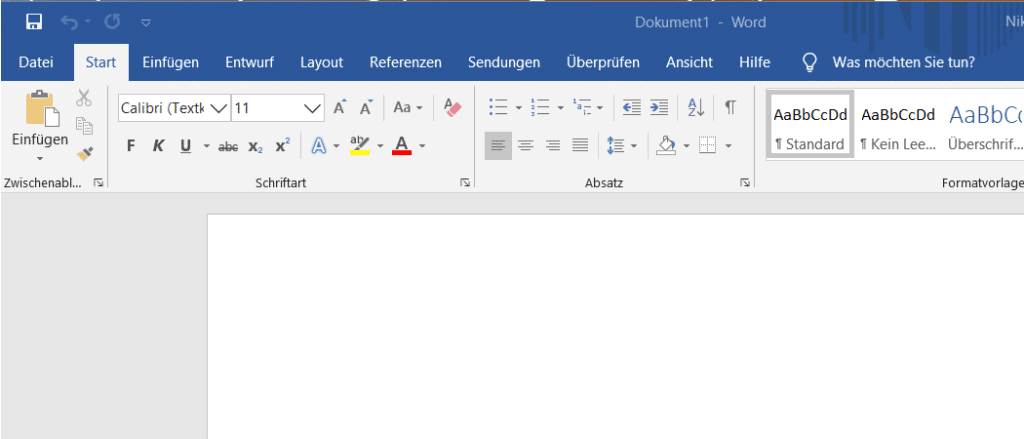 Microsoft Word Immer Mit Einer Leeren Seite Starten