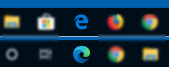 Microsoft Edge altes und neues Icon