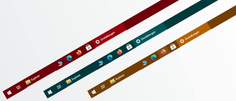 Farbe der Windows-Taskleiste ändern (Windows 10+11)