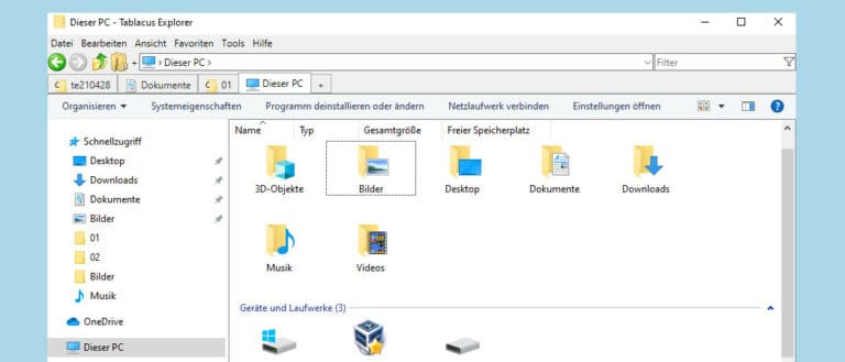 Windows-Explorer Alternative mit Tabs und Addons
