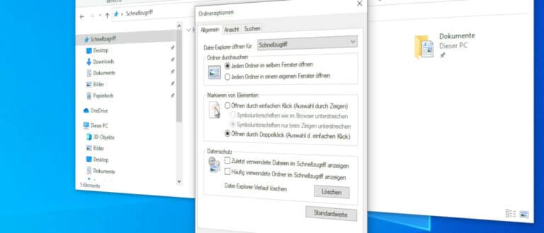 Windows 10: Zuletzt verwendete Ordner nicht zum Schnellzugriff hinzufügen