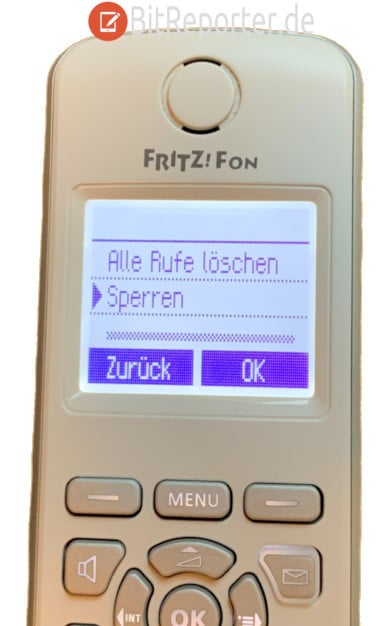 Telefonnummer über FritzFon sperren