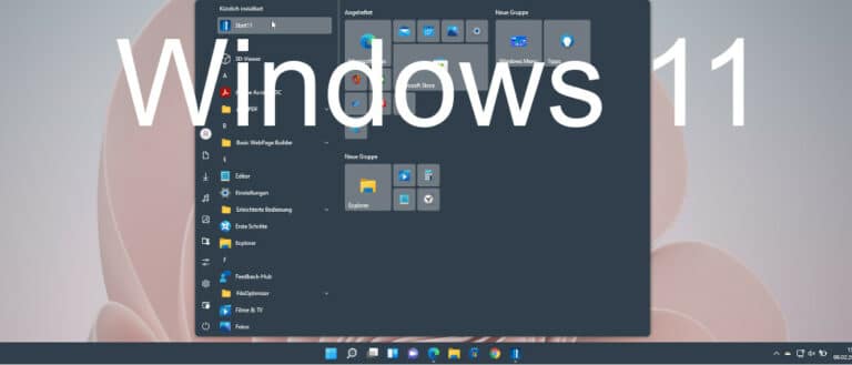 Windows 11: Startmenü aus Windows 7/10 wiederherstellen