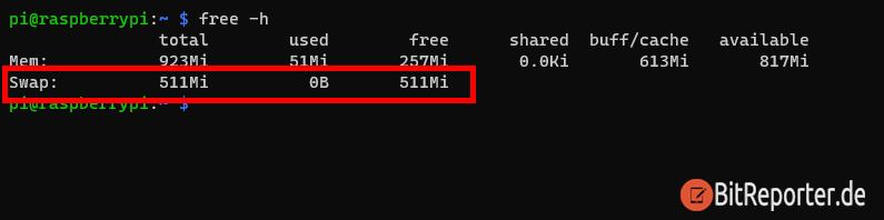 Größe und verfügbaren freien SWAP Speicher am Raspberry Pi prüfen